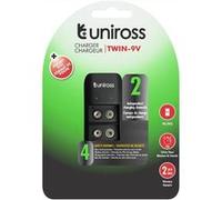 UNIROSS Chargeur TWIN pour 1 à 2 Piles Ni-MH 9V G