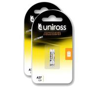 UNIROSS Lot de 2 Packs de 1 Pile Alcaline A27, MN27, GP27A, A27, L828, LR27. 12V