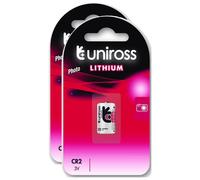 Uniross Lot de 2 Packs de 1 Pile Lithium CR2, 3V