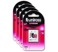 UNIROSS Lot de 4 Packs de 1 Pile Lithium 2CR5, 6V