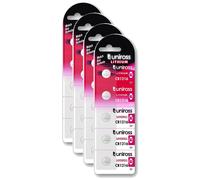 UNIROSS Lot de 4 Packs de 5 Piles Lithium CR1216 - 3V