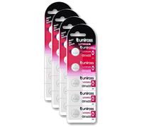 UNIROSS Lot de 4 Packs de 5 Piles Lithium CR1632, 3V