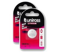 Uniross Pack de 2 x 5 Piles Lithium CR1216, 3V