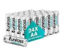 UNIROSS Pack de 24 Piles Alcalines AA-LR6 Power Plus 1,5V G