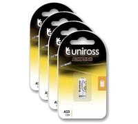 Uniross Pack de 4 Piles Alcaline A23, GP23A, V23GA, LRV08, 8LR932, 8LR23, MN21, 12V