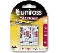 UNIROSS Pack de 4 Piles Alcalines AAA-LR03 Max Power High Tech 1,5V G