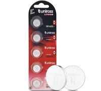 Uniross Pack de 5 Piles Lithium CR1632, 3V
