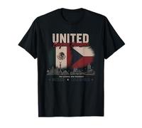 Unis au-delà des frontières Mexique République tchèque Deux Nations T-Shirt