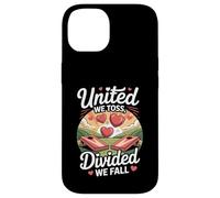 Unis, Nous lançons, divisés, Nous tombons Cornhole Coque pour iPhone 14