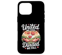 Unis, Nous lançons, divisés, Nous tombons Cornhole Coque pour iPhone 16 Pro Max