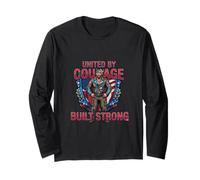 Unis par Le Courage, a construit Un Design Patriotique Fort Manche Longue