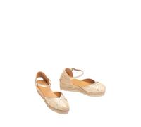 UNISA Espadrilles pour Femme avec Boucle, Daim et Cuir, Plateforme Jute, Semelle EVA Superlight