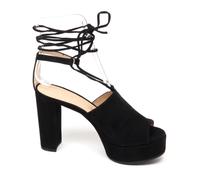 Unisa, Femme, Chaussures, Noir, Taille: 38 EU Sandales Compensées en Daim Noir