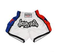 Unisex Boxing Shorts MMA Muay Thai Training Trunks Elastic(White 2XL)