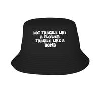 Unisex Chapeau De Plage Non Pas Fragile comme Une Fleur, Fragile comme Une Bombe Chapeaux De Visière Anti-UV Bobs Homme pour Voyage Pêche Activités