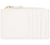 Unisex Compact Zipped Card Holder 12.5 X 8 Cm - White - High Quality & Elegance - Practical Fashion Accessory - Gift Idea For Birthday, Mother's & Father's Day - 10 Card Slots