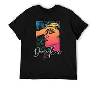 Unisex Cotton T-Shirt Diana Ross Thank You US Tour 2022 The Answer's Always Love BlackOne Size