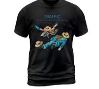 Unisex Cotton T-Shirt Traffic Shoot Out at The Fantasy Factory Steve Winwood Black Black