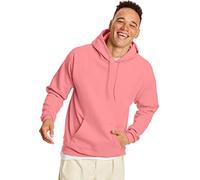 Unisex Ecosmart 50/50 Pullover Hooded Sweatshirt-SAFETY PINK-3X-Large