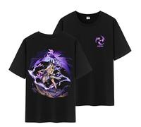 Unisex Full Wishes and Element Double Side Print Genshin 100% Cotton Daily Impact Medium Weight Short Sleeve T Shirt