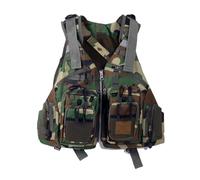 Unisex Haute Flottabilité Portable Veste de Kayak Multi-Poches Sangles Réglables Maille Respirante pour Pêche Rivière Navigation Sports Nautiques Sécurité(B)