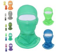 Unisex Heat Reactive Balaclava,Temperature Sensitive Color Change Ski Mask,Warm Windproof Sport Head Wrap for Hiking Cycling (Cyan)