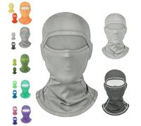 Unisex Heat Reactive Balaclava,Temperature Sensitive Color Change Ski Mask,Warm Windproof Sport Head Wrap for Hiking Cycling (Gray)