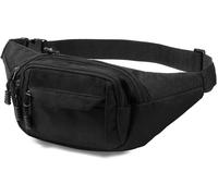 Unisex Holographic Effect Waterproof Waist Bag For Outdoor Training Hiking Camping Black