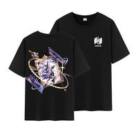 Unisex Honkai Star Rail Splash Art and Path Double Side Graphic 100% Cotton Medium Weight Short Sleeve T Shirt