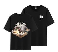 Unisex Honkai Star Rail Splash Art and Path Double Side Graphic 100% Cotton Medium Weight Short Sleeve T Shirt
