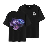 Unisex Honkai Star Rail Splash Art and Path Double Side Graphic 100% Cotton Medium Weight Short Sleeve T Shirt