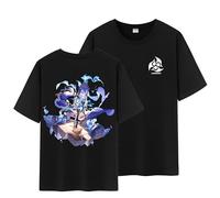 Unisex Honkai Star Rail Splash Art and Path Double Side Graphic 100% Cotton Medium Weight Short Sleeve T Shirt