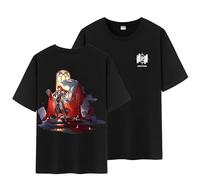 Unisex Honkai Star Rail Splash Art and Path Double Side Graphic 100% Cotton Medium Weight Short Sleeve T Shirt