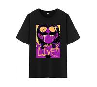 Unisex Japanese Anime Cotton T-Shirt,Going Merry's Member Graphic Luffy Pattern Short Sleeve Tee Shirt