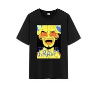 Unisex Japanese Anime Cotton T-Shirt,Going Merry's Member Graphic Luffy Pattern Short Sleeve Tee Shirt