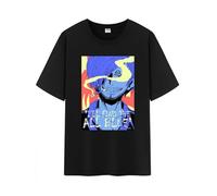 Unisex Japanese Anime Cotton T-Shirt,Going Merry's Member Graphic Luffy Pattern Short Sleeve Tee Shirt