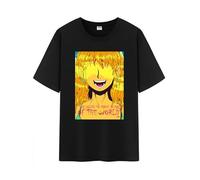 Unisex Japanese Anime Cotton T-Shirt,Going Merry's Member Graphic Luffy Pattern Short Sleeve Tee Shirt