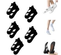 Unisex Low-Cut No-Show Sports Socks,Ankle Short Anti-Slid Athletic Running Socks,Thickened Wear-resistant Breathable Sock (5 Black)