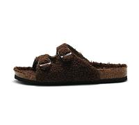 Unisex Pantoufles d'été Claquettes de maison Peluche Antidérapante Sandales de plage Chaussons en liège Tongs Les quatre saisons (Braun, Adulte, 39, Numérique, Système Taille Chaussures EU, Moyen)