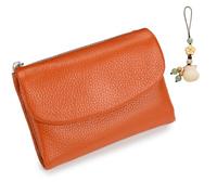 Unisex Pebble Leather Wallet, Small Wallets Woman with RFID Blocking, Full Grain Leather Purse with Coin Holder, Credit Card Slots & Zippered Pockets, Natural Stone Texture, Multicolor (8PC)