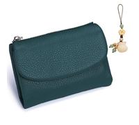 Unisex Pebble Leather Wallet, Small Wallets Woman with RFID Blocking, Full Grain Leather Purse with Coin Holder, Credit Card Slots & Zippered Pockets, Natural Stone Texture, Multicolor (18PC)
