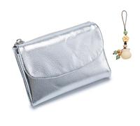 Unisex Pebble Leather Wallet, Small Wallets Woman with RFID Blocking, Full Grain Leather Purse with Coin Holder, Credit Card Slots & Zippered Pockets, Natural Stone Texture, Multicolor (20PC)