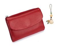 Unisex Pebble Leather Wallet, Small Wallets Woman with RFID Blocking, Full Grain Leather Purse with Coin Holder, Credit Card Slots & Zippered Pockets, Natural Stone Texture, Multicolor (21PC)