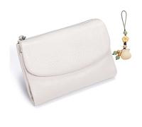 Unisex Pebble Leather Wallet, Small Wallets Woman with RFID Blocking, Full Grain Leather Purse with Coin Holder, Credit Card Slots & Zippered Pockets, Natural Stone Texture, Multicolor (2PC)