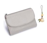 Unisex Pebble Leather Wallet, Small Wallets Woman with RFID Blocking, Full Grain Leather Purse with Coin Holder, Credit Card Slots & Zippered Pockets, Natural Stone Texture, Multicolor (14PC)