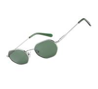 Unisex Polarized Hippie Metal Frame Retro Rectangular UV400 Goggles Driving Sunglasses(003)