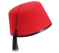 Unisex Red Fez Hat Tarboosh Tommy Cooper Moroccan Turkish Fancy Dress Accessory