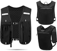 Unisex Running Vest With Phone Holder And Adjustable Storage,Lightweight Breathable Hydration Vest Backpack For Running,Cycling,Hiking