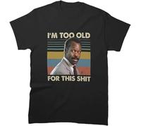 Unisex Shirt I'm Graphic Too Merch Old Cool for Tee This Birthday Vintage Danny Glover Lethal Weapon T Shirts Manches Courtes(Large)