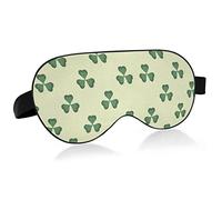 Unisex Sleep Eye Mask Green Clover Lucky Night Sleeping Mask Couverture d'ombre de sommeil confortable pour les yeux